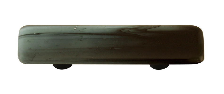 Aquila HK2059-PB: 3" cc Swirl Rectangle Cabinet Pull w/Black Post - Black/Powder Blue