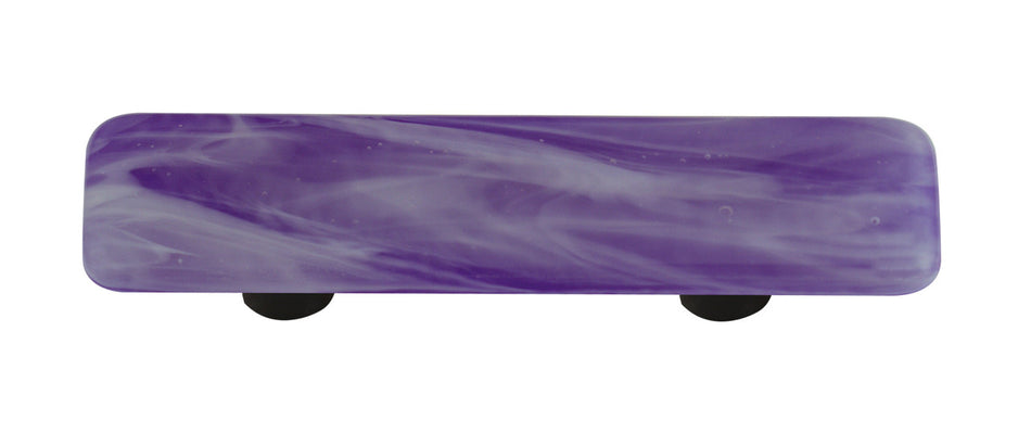 Aquila HK2060-PA: 3" cc Swirl Rectangle Cabinet Pull w/Aluminum Post - White/Cobalt Blue