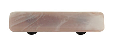 Aquila HK2061-PA: 3" cc Swirl Rectangle Cabinet Pull w/Aluminum Post - White/Dusty Lilac