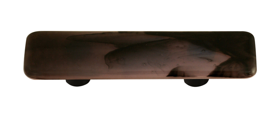 Aquila HK2062-PB: 3" cc Swirl Rectangle Cabinet Pull w/Black Post - Black/Dusty Lilac