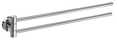 Smedbo HK326: 17-1/2" Home Double Swing Arm Towel Bar - Polished Chrome