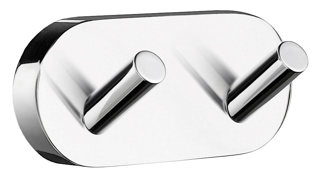 Smedbo HK356: 3-1/2" Home Double Wall Hook - Polished Chrome