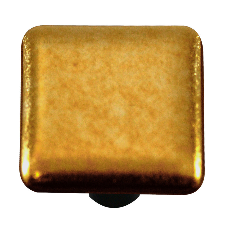 Aquila HK4003-KA: 1-1/2" Metals Square Cabinet Knob w/Aluminum Post - Gold