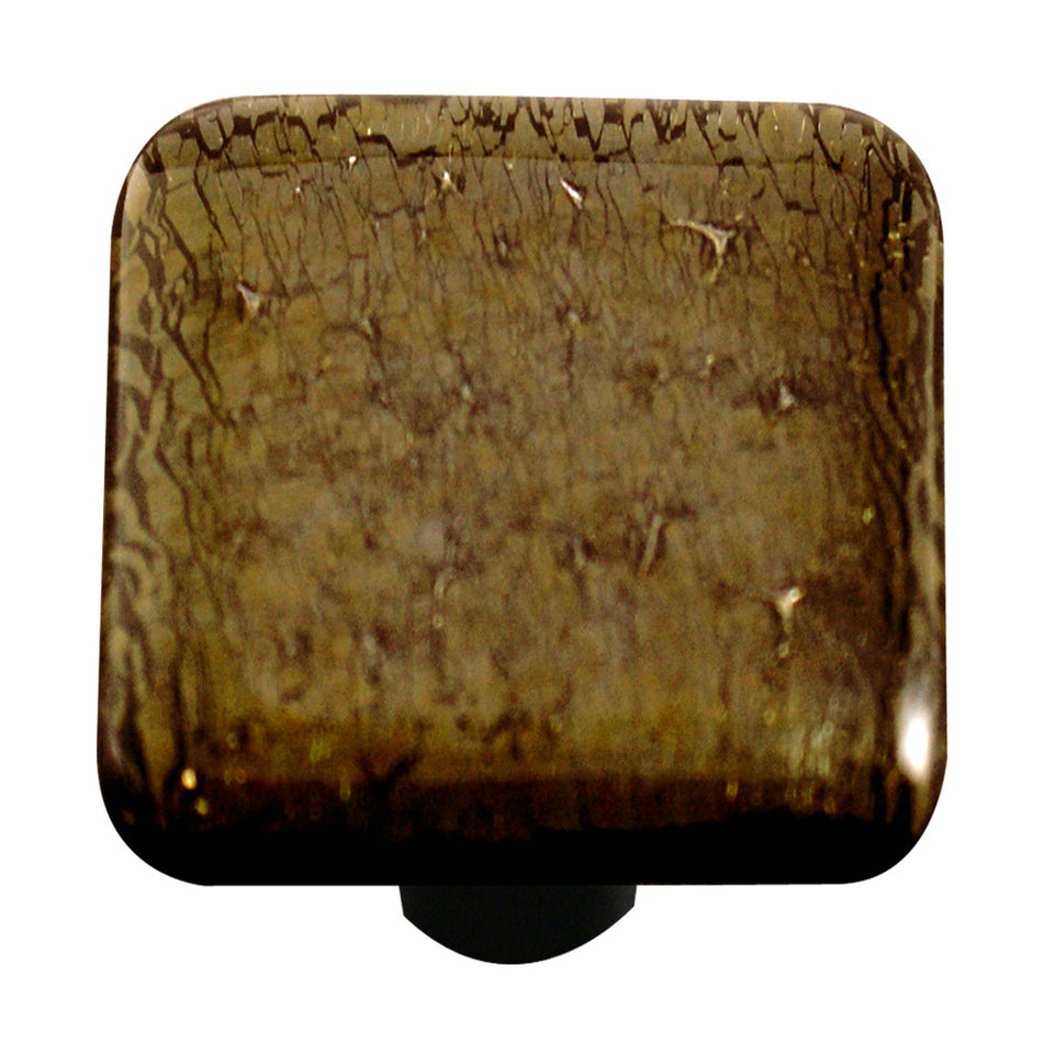 Aquila HK4004-KA: 1-1/2" Metals Square Cabinet Knob w/Aluminum Post - Gold Iridescent