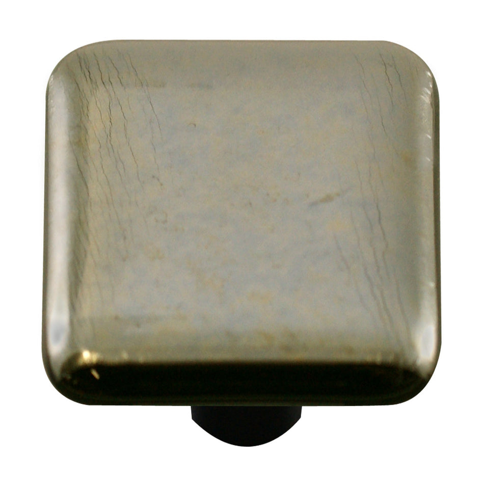 Aquila HK4005-KA: 1-1/2" Metals Square Cabinet Knob w/Aluminum Post - Silver