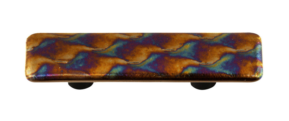 Aquila HK4007-PA: 3" cc Metals Rectangle Cabinet Pull w/Aluminum Post - Patterned