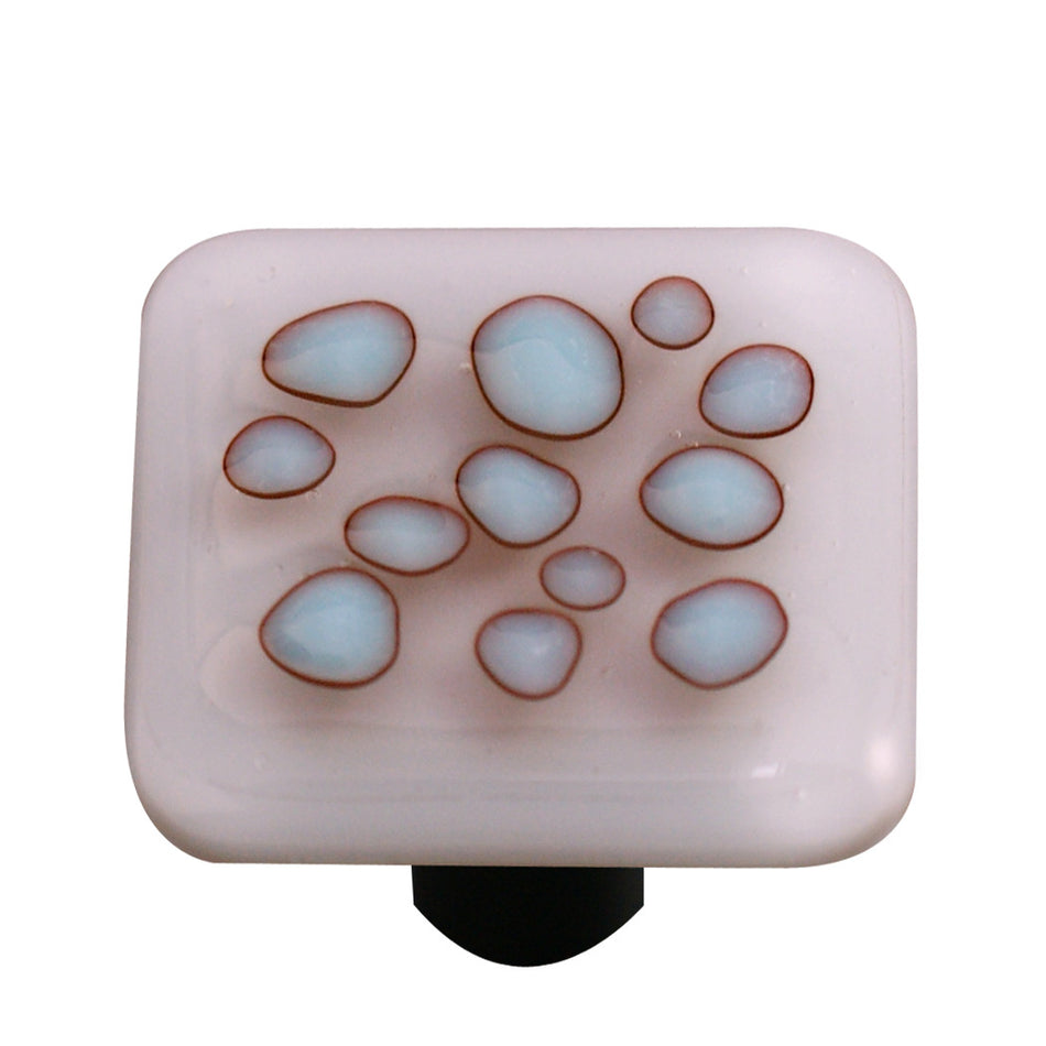 Aquila HK6006-KA: 1-1/2" Reactive Square Cabinet Knob w/Aluminum Post - Clear/Neo-Lavender