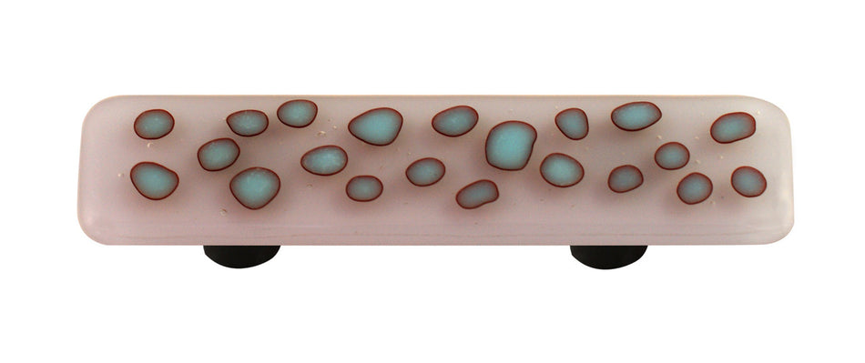Aquila HK6006-PB: 3" cc Reactive Rectangle Cabinet Pull w/Black Post - Clear/Neo-Lavender