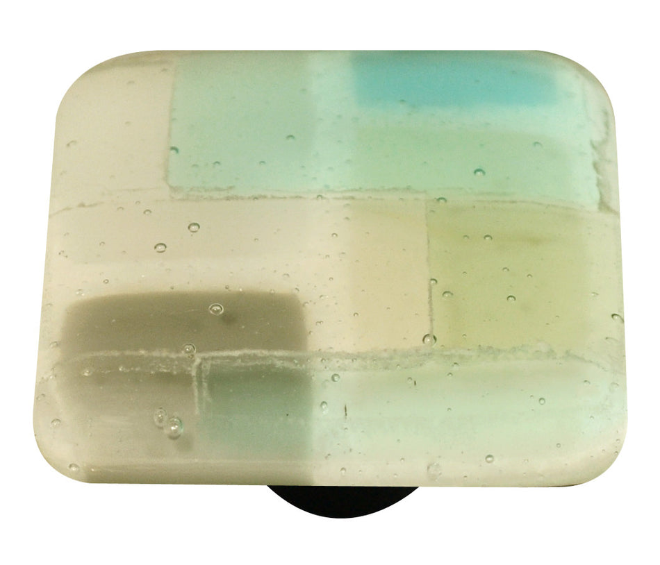 Aquila HK8004-KA: 1-1/2" Mosaic Square Cabinet Knob w/Aluminum Post - Winter