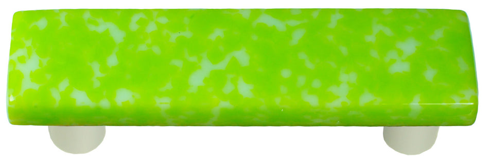Aquila HK8052-PB: 3" cc Granite Rectangle Cabinet Pull w/Black Post - Spring Green/White