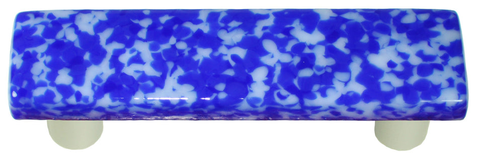 Aquila HK8056-PA: 3" cc Granite Rectangle Cabinet Pull w/Aluminum Post - Cobalt Blue/White