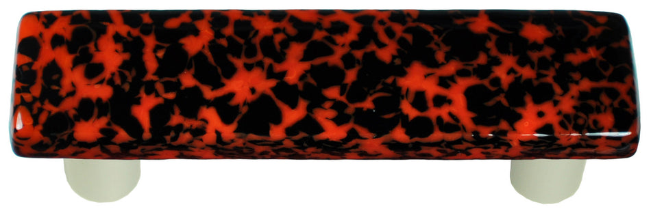 Aquila HK8058-PB: 3" cc Granite Rectangle Cabinet Pull w/Black Post - Black/Orange