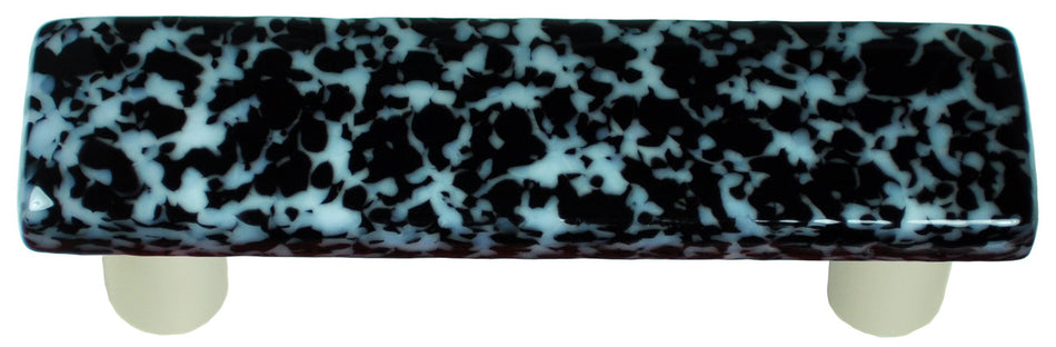 Aquila HK8059-PB: 3" cc Granite Rectangle Cabinet Pull w/Black Post - Black/White