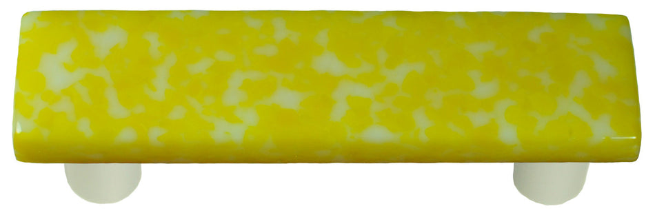 Aquila HK8061-PA: 3" cc Granite Rectangle Cabinet Pull w/Aluminum Post - Sunflower Yellow/White