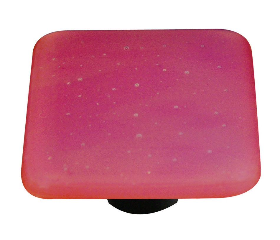 Aquila HK9050-KB: 1-1/2" Opaline Square Cabinet Knob w/Black Post - Red