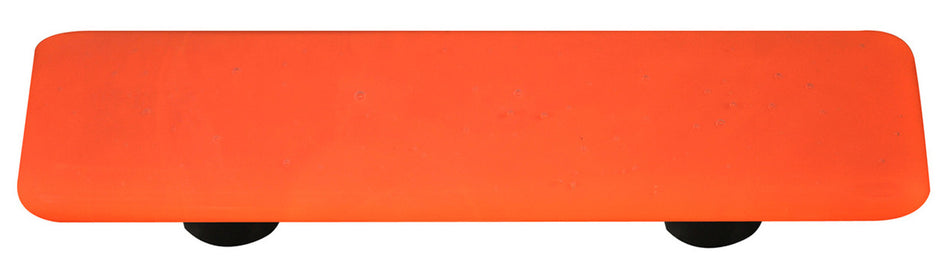 Aquila HK9051-PA: 3" cc Opaline Rectangle Cabinet Pull w/Aluminum Post - Orange