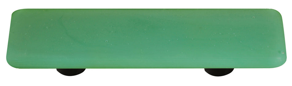 Aquila HK9053-PA: 3" cc Opaline Rectangle Cabinet Pull w/Aluminum Post - Jade Green