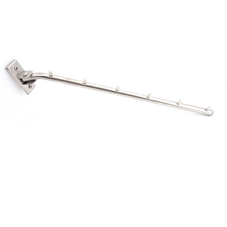Sugatsune HM-330: 336mm Angled Swinging Wall Hanger - Satin Stainless Steel