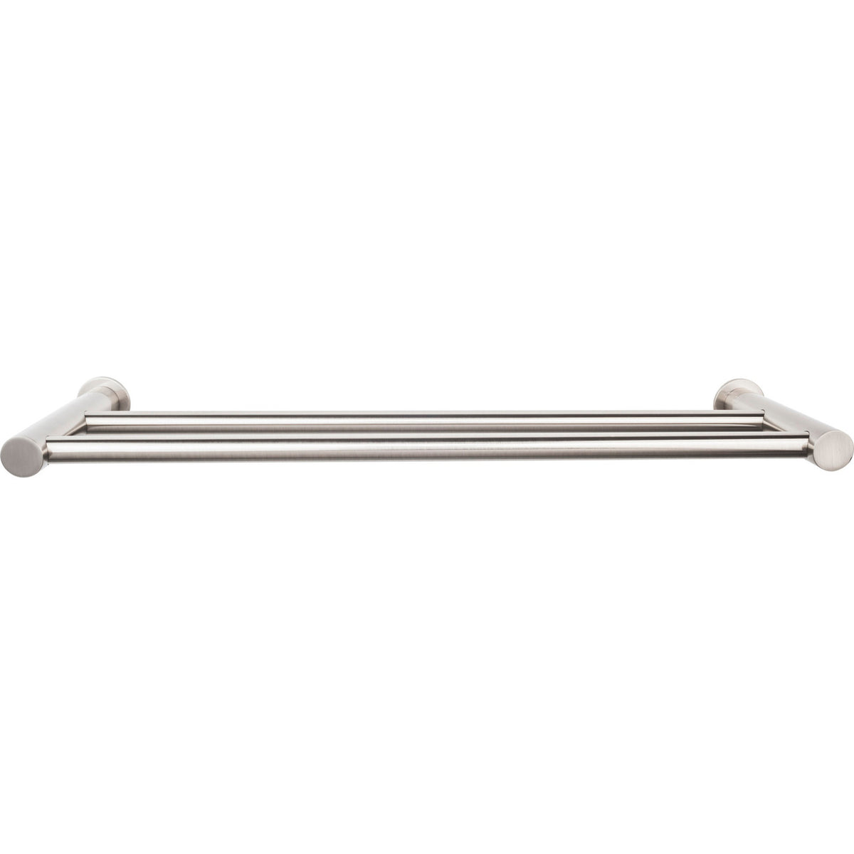 Top Knobs HOP11BSN: 30" cc Hopewell Bath Double Towel Bar - Brushed Satin Nickel