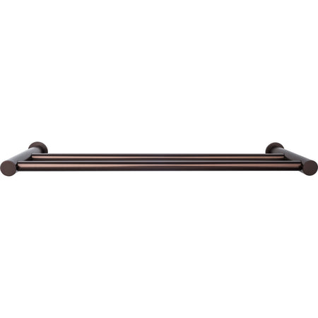 Top Knobs HOP11ORB: 30" cc Hopewell Bath Double Towel Bar - Oil Rubbed Bronze