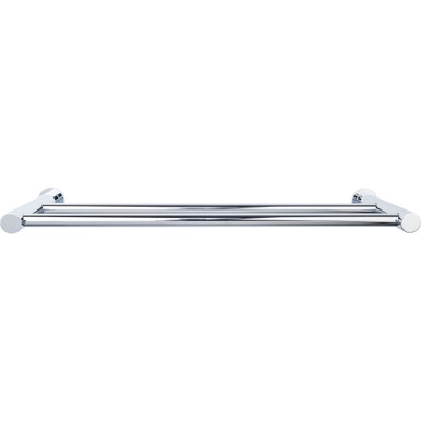 Top Knobs HOP11PC: 30" cc Hopewell Bath Double Towel Bar - Polished Chrome