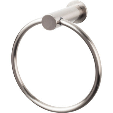 Top Knobs HOP5BSN: Hopewell Bath Towel Ring - Brushed Satin Nickel