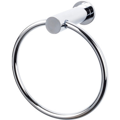 Top Knobs HOP5PC: Hopewell Bath Towel Ring - Polished Chrome