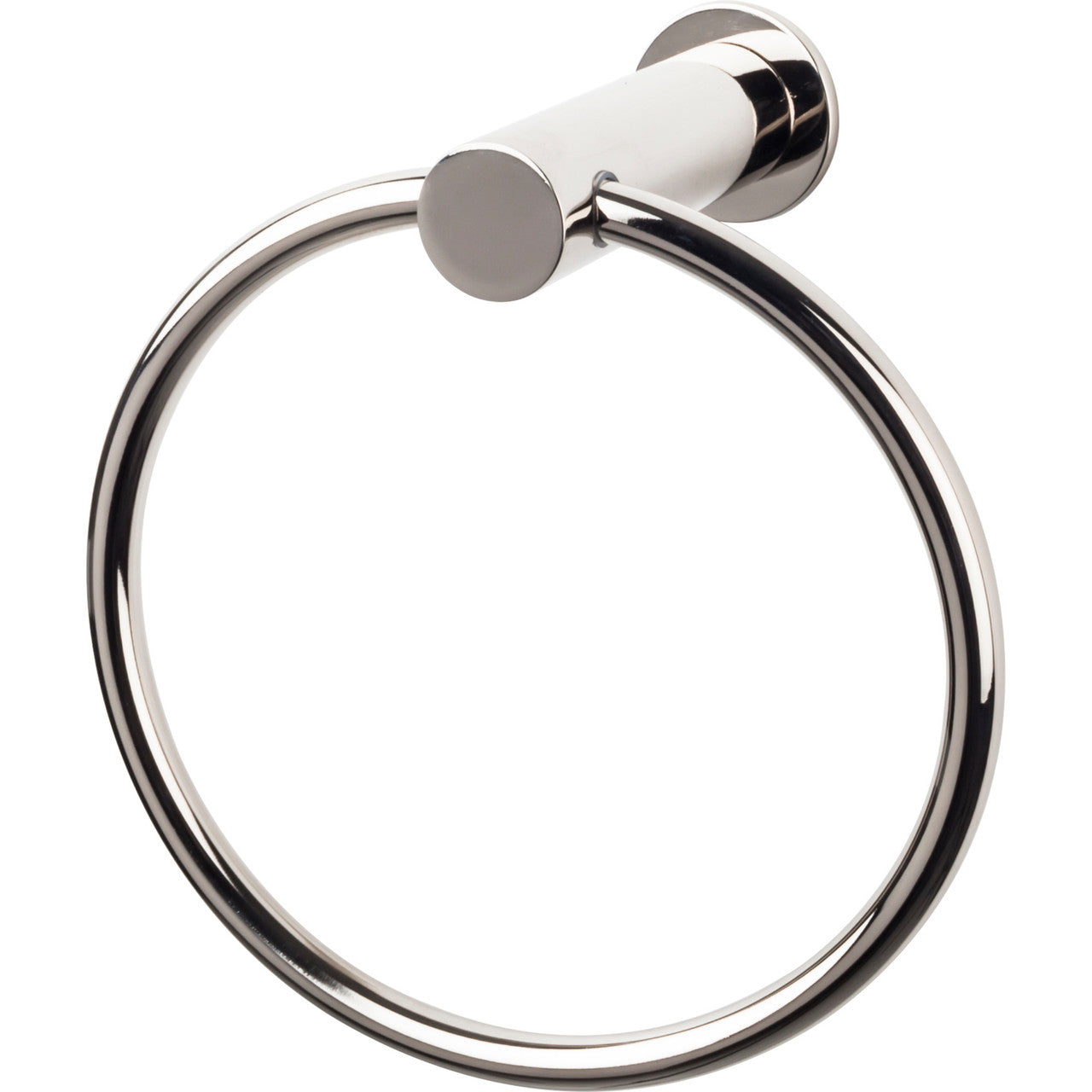 Top Knobs HOP5PN: Hopewell Bath Towel Ring - Polished Nickel