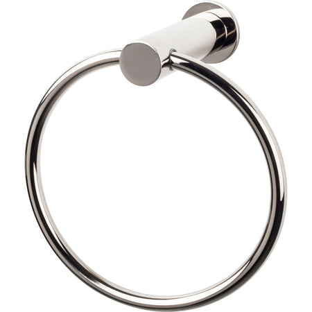 Top Knobs HOP5PN: Hopewell Bath Towel Ring - Polished Nickel