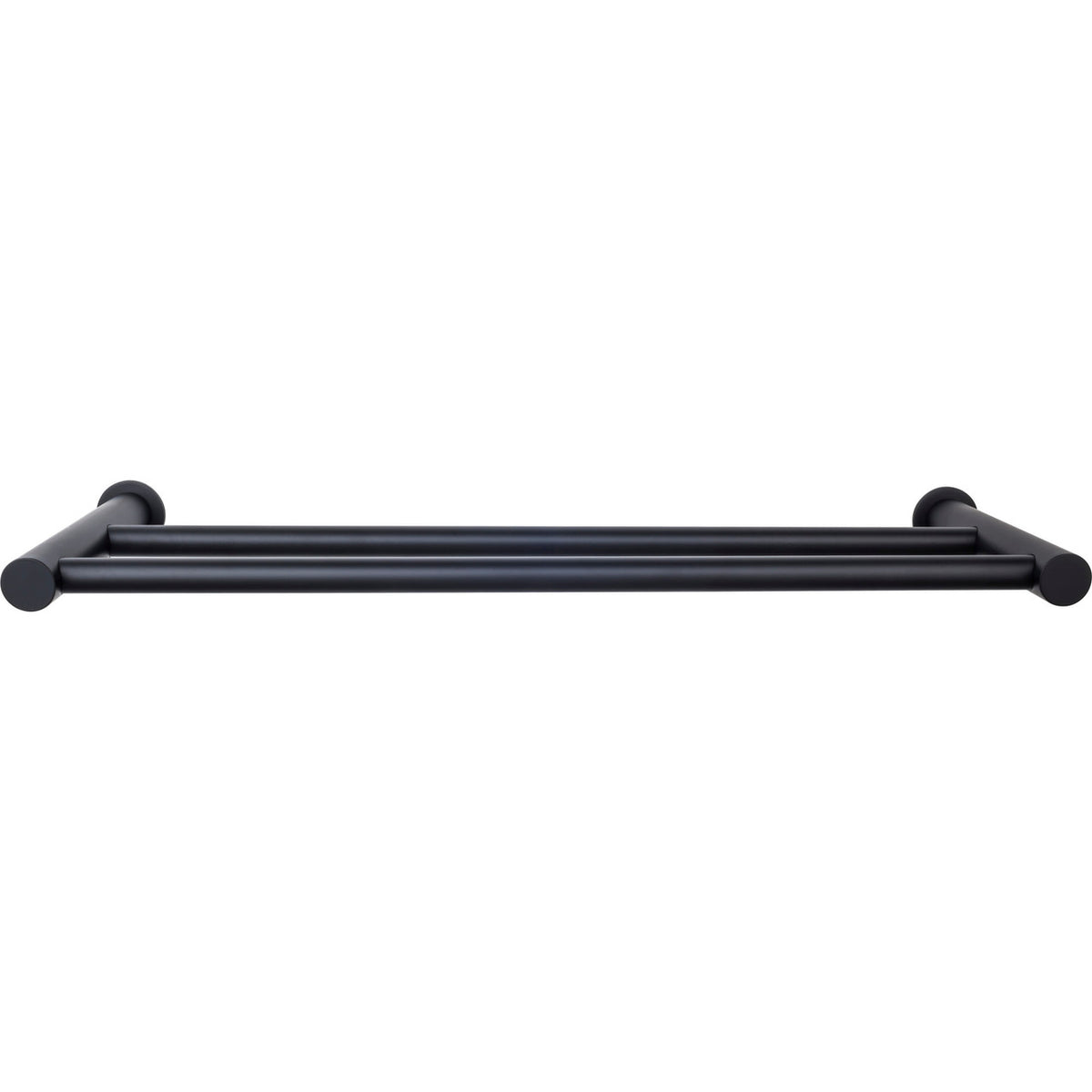 Top Knobs HOP7BLK: 18" cc Hopewell Bath Double Towel Bar - Flat Black