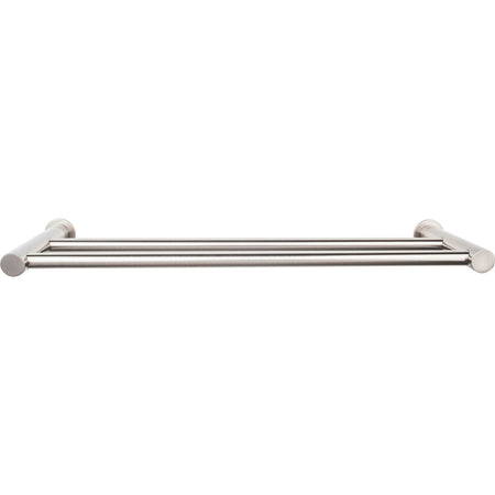 Top Knobs HOP7BSN: 18" cc Hopewell Bath Double Towel Bar - Brushed Satin Nickel