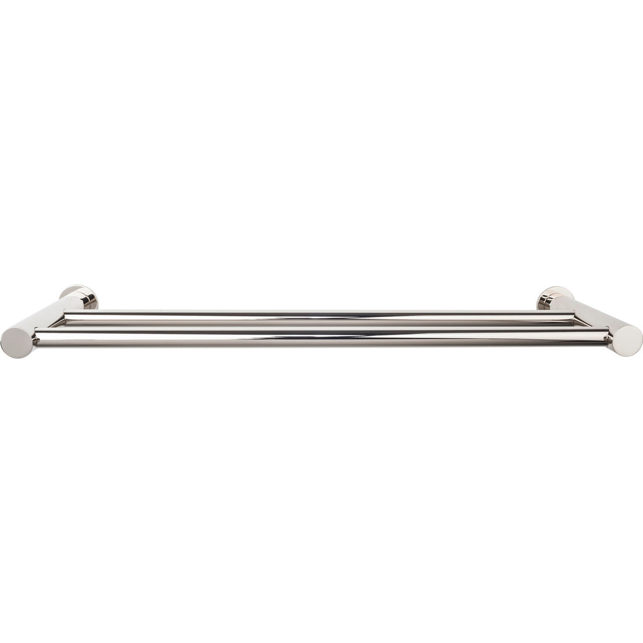 Top Knobs HOP7PN: 18" cc Hopewell Bath Double Towel Bar - Polished Nickel