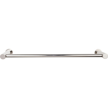 Top Knobs HOP8PN: 24" cc Hopewell Bath Single Towel Bar - Polished Nickel