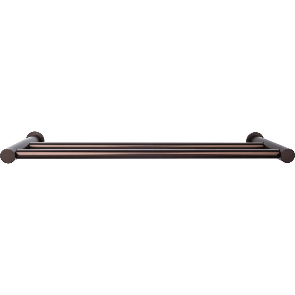 Top Knobs HOP9ORB: 24" cc Hopewell Bath Double Towel Bar - Oil Rubbed Bronze