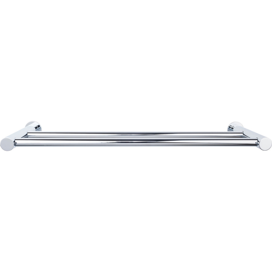 Top Knobs HOP9PC: 24" cc Hopewell Bath Double Towel Bar - Polished Chrome