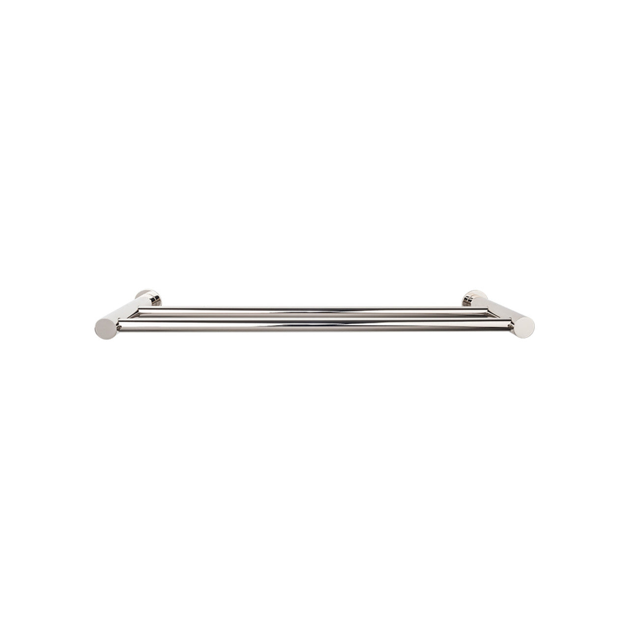 Top Knobs HOP9PN: 24" cc Hopewell Bath Double Towel Bar - Polished Nickel