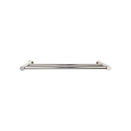 Top Knobs HOP9PN: 24" cc Hopewell Bath Double Towel Bar - Polished Nickel