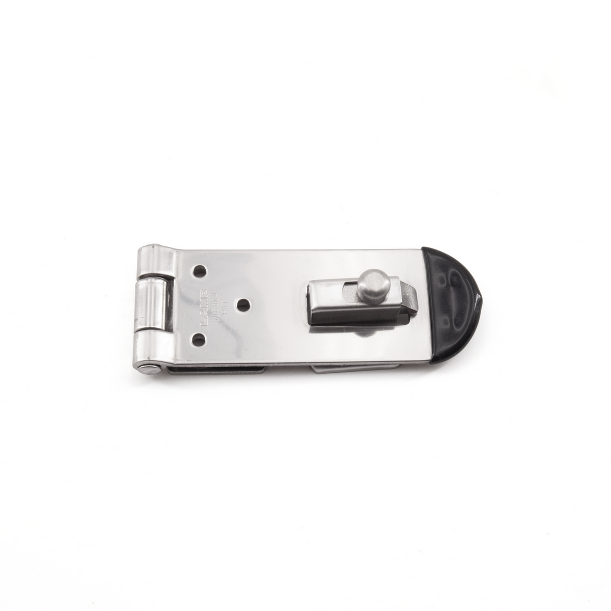 Sugatsune HP-AK75: 3" Latch Hasp - Polished Stainless Stee/Black