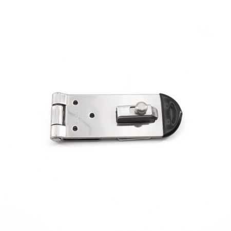 Sugatsune HP-AK75: 3" Latch Hasp - Polished Stainless Stee/Black