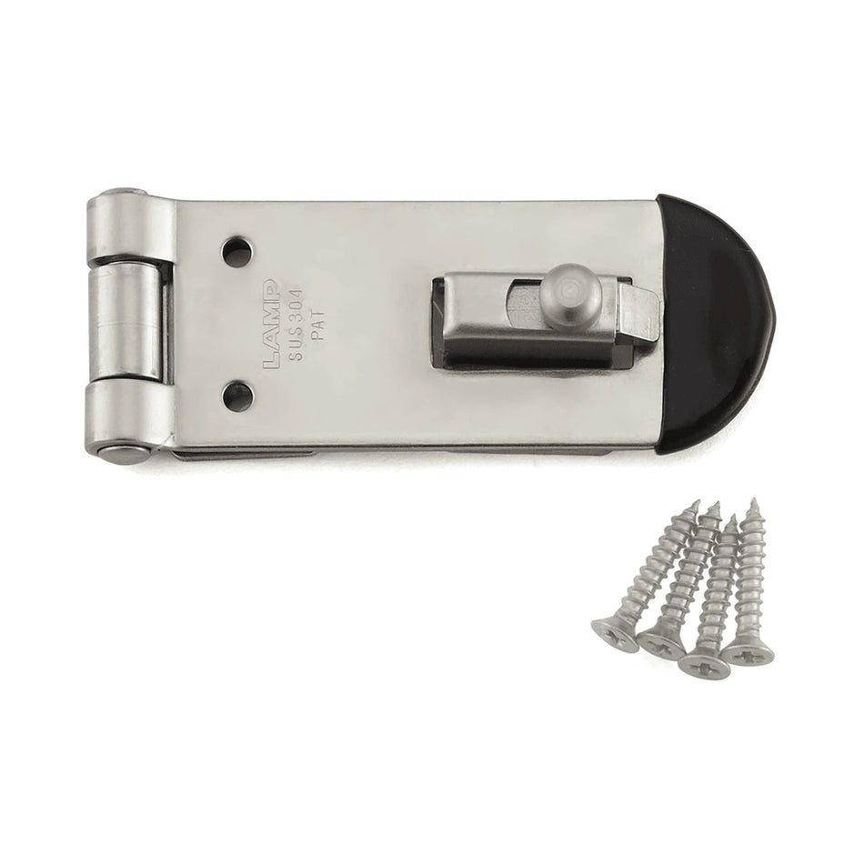 Sugatsune HP-AK65: 2-9/16" Latch Hasp - Polished Stainless Steel/Black