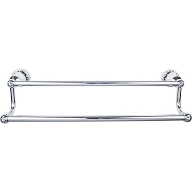 Top Knobs HUD11PC: 30" cc Hudson Bath Double Towel Bar - Polished Chrome