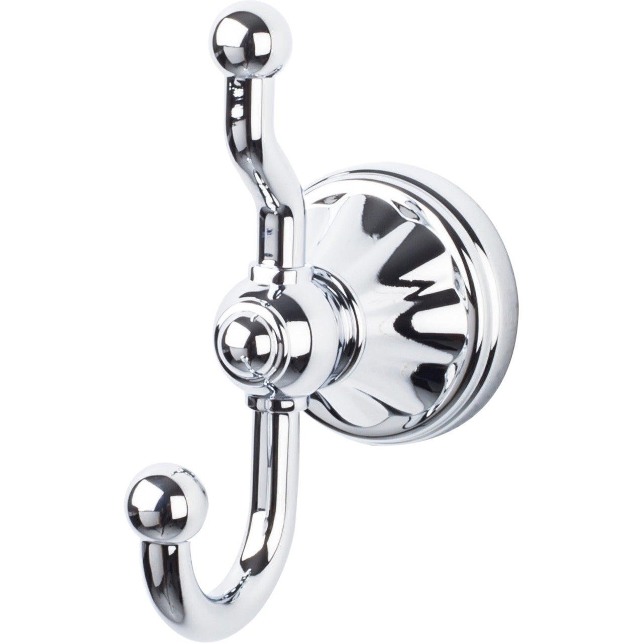 Top Knobs HUD2PC: Hudson Bath Double Wall Hook - Polished Chrome