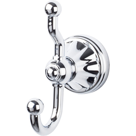 Top Knobs HUD2PC: Hudson Bath Double Wall Hook - Polished Chrome
