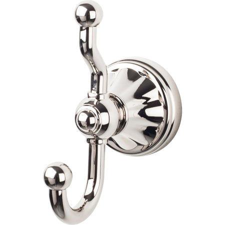 Top Knobs HUD2PN: Hudson Bath Double Wall Hook - Polished Nickel