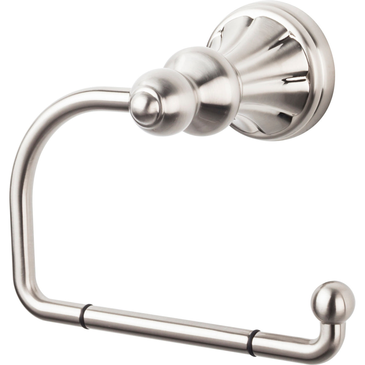 Top Knobs HUD4BSN: Hudson Bath Single Arm Tissue Roll Holder - Brushed Satin Nickel