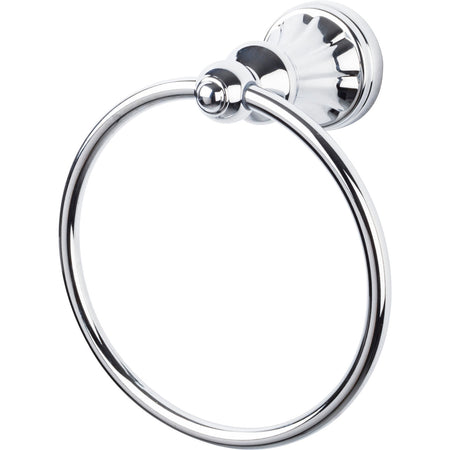 Top Knobs HUD5PC: Hudson Bath Towel Ring - Polished Chrome