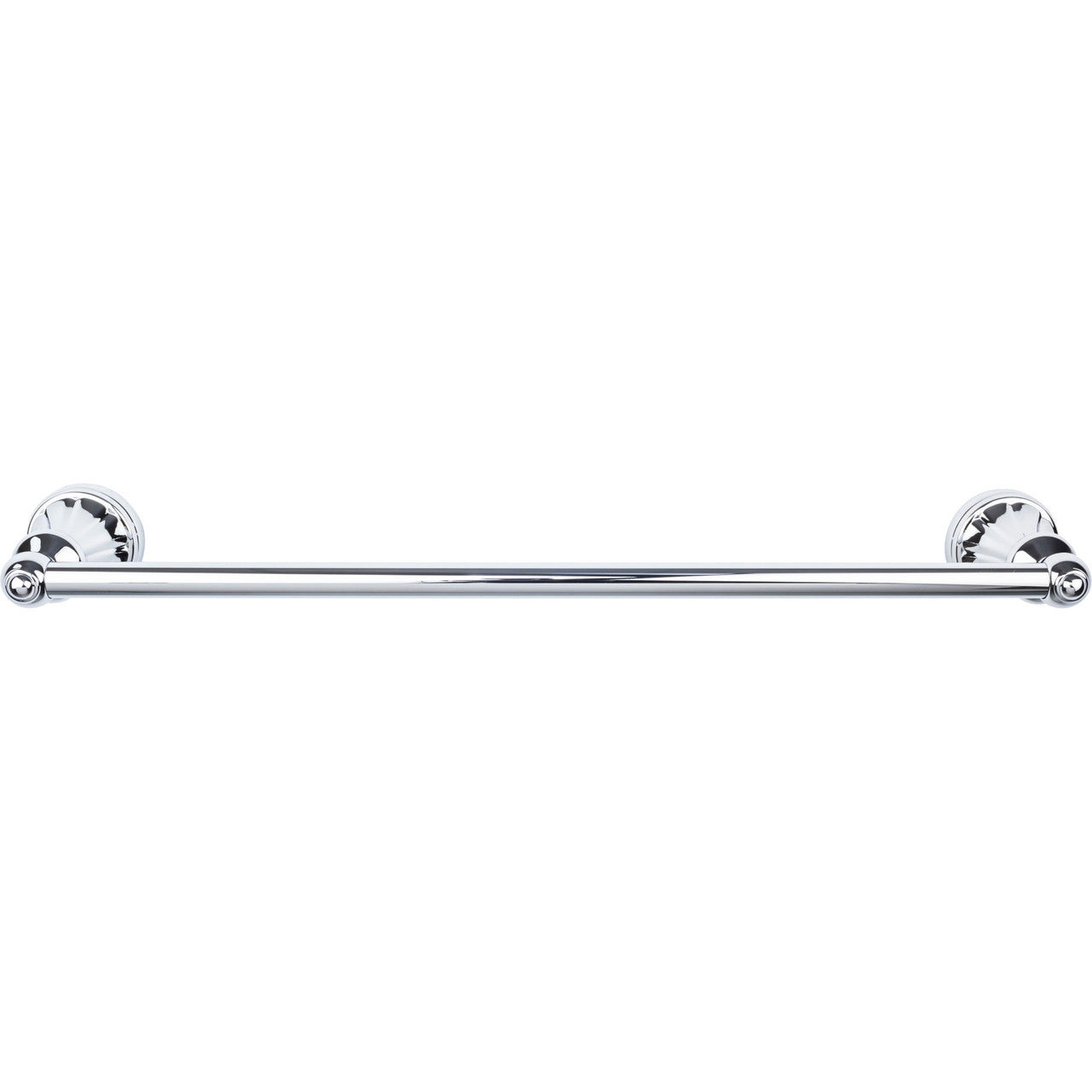 Top Knobs HUD6PC: 18" cc Hudson Bath Single Towel Bar - Polished Chrome