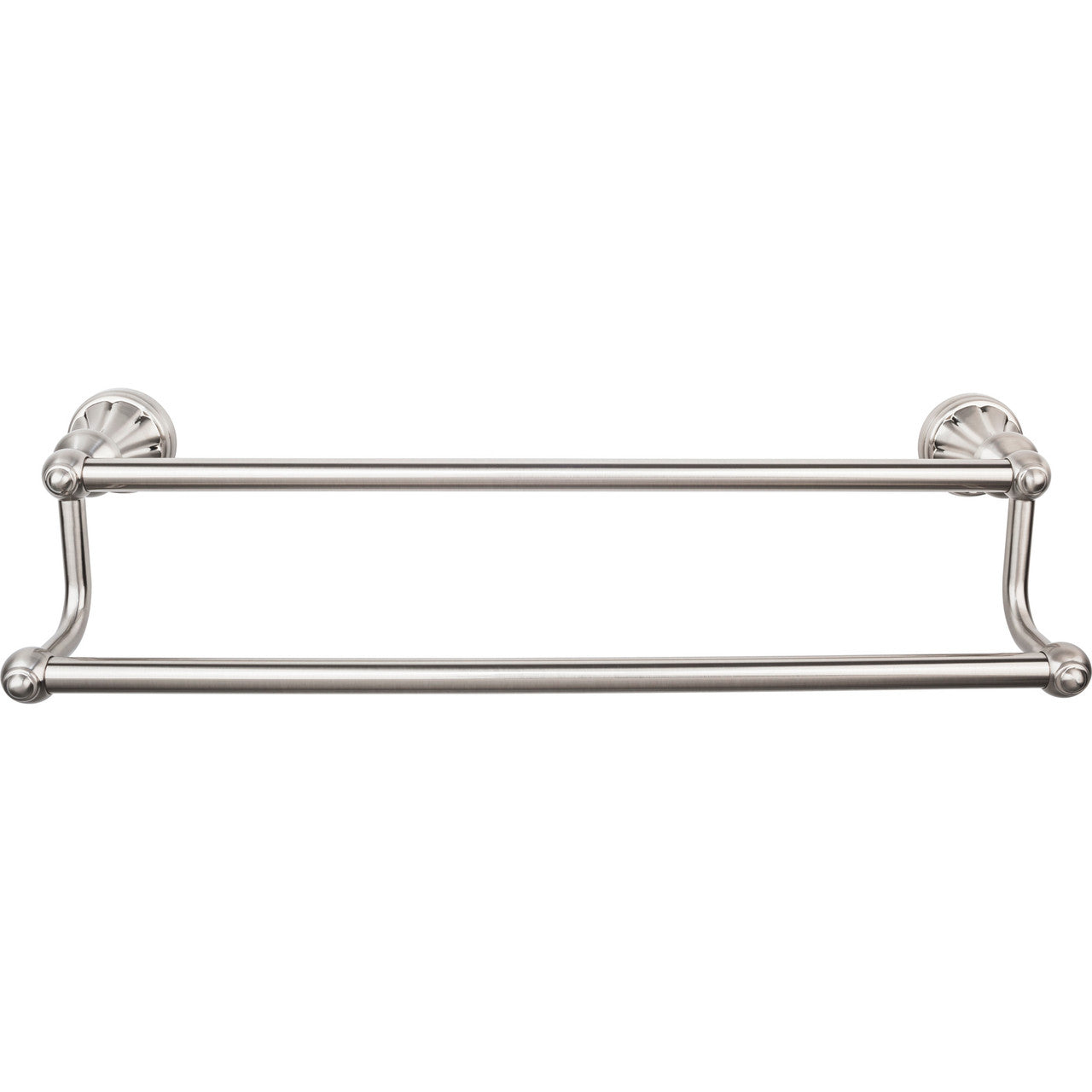 Top Knobs HUD7BSN: 18" cc Hudson Bath Double Towel Bar - Brushed Satin Nickel