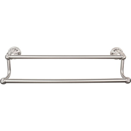 Top Knobs HUD7BSN: 18" cc Hudson Bath Double Towel Bar - Brushed Satin Nickel