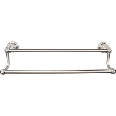 Top Knobs HUD7BSN: 18" cc Hudson Bath Double Towel Bar - Brushed Satin Nickel